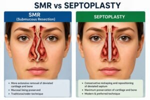 SMR vs Septoplasty: Key Differences, Benefits, Risks & Recovery