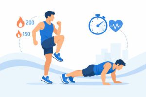 Fitness workout and calorie burn tracking