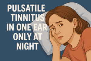 Pulsatile tinnitus in one ear only at night