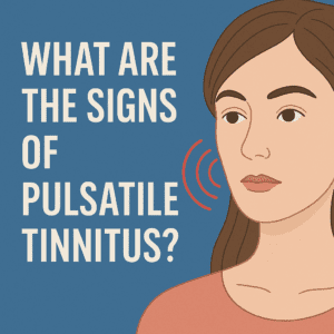 What are the signs of pulsatile tinnitus?
