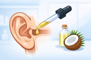 Can we put coconut oil in ear​ in Hindi 
