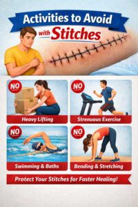 What Activities Should I Avoid With Stitches?