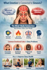What emotion is connected to sinuses