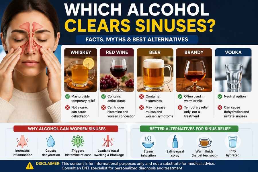 which alcohol clears sinuses