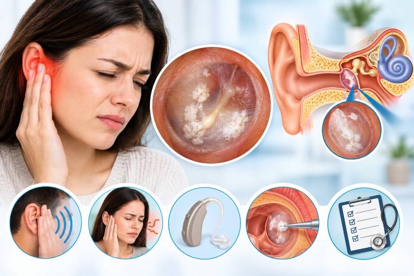 Tympanosclerosis Symptoms: Causes, White Spots, Hearing Loss & Treatment