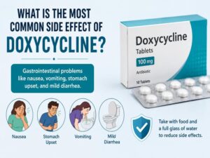 What is the most common side effect of doxycycline?