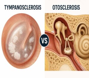 Tympanosclerosis vs Otosclerosis