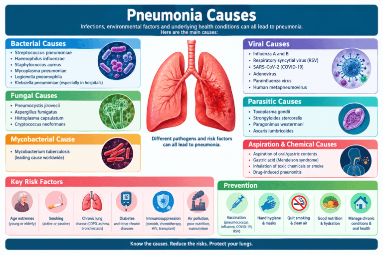 Pneumonia Causes: Bacteria, Viruses, Fungi & Risk Factors