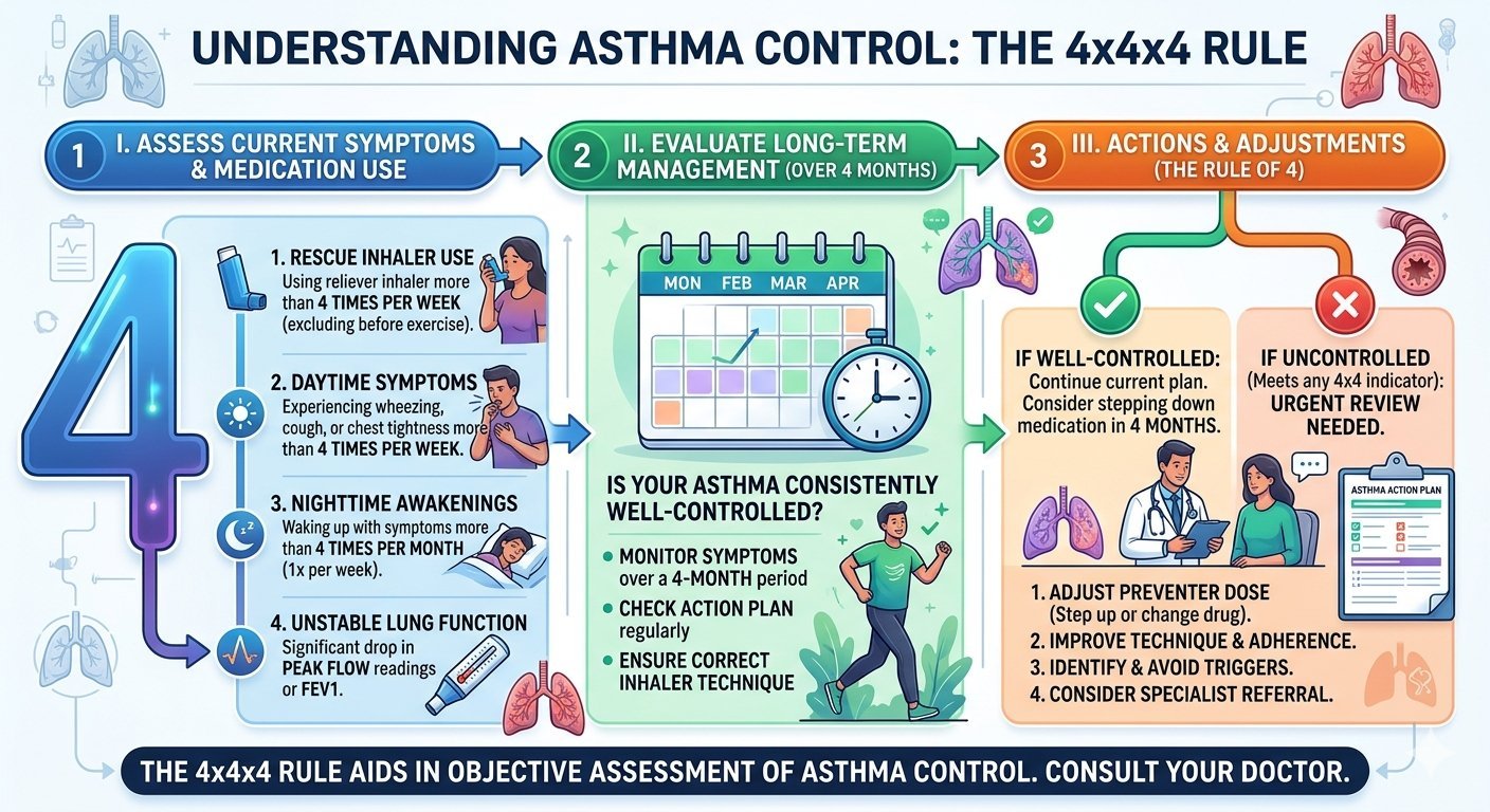 What Is the 4x4x4 Rule for Asthma?