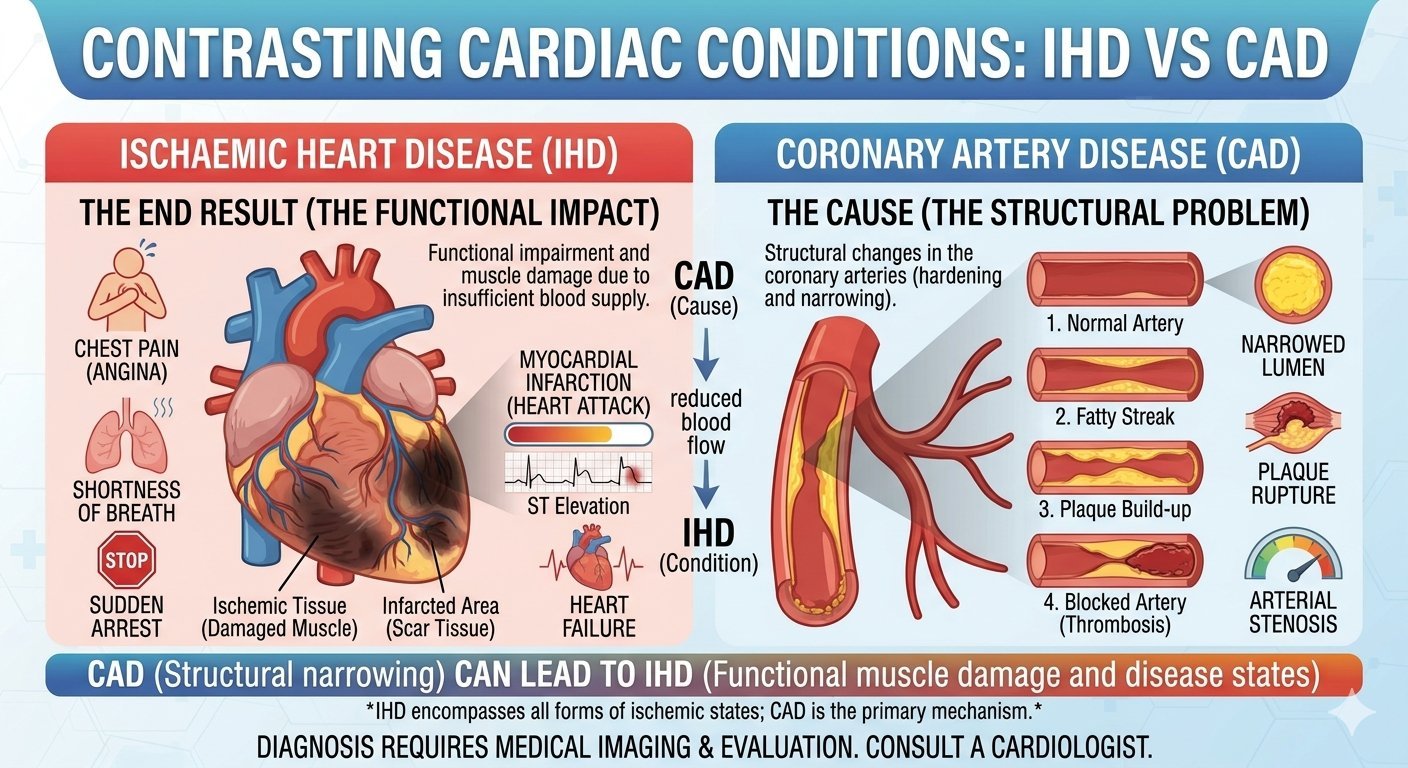 Ischaemic Heart Disease vs Coronary Artery Disease