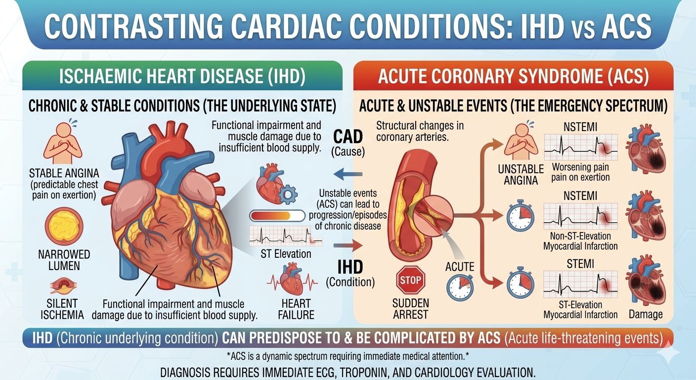 Ischaemic Heart Disease vs Acute Coronary Syndrome