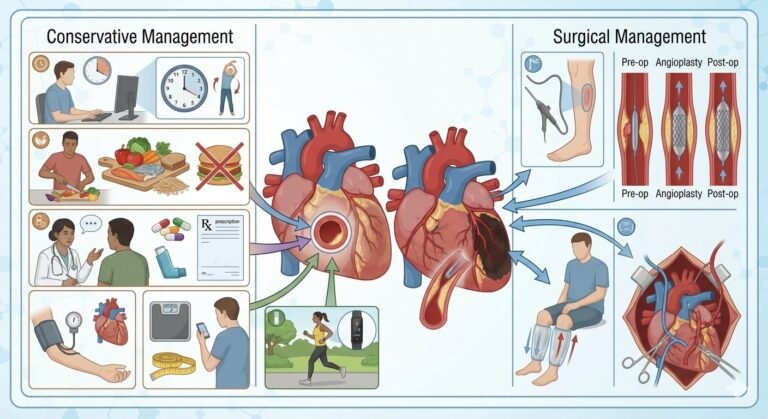 Conservative and Surgical Management of Ischemic Heart Disease: Complete 2026 Doctor’s Guide