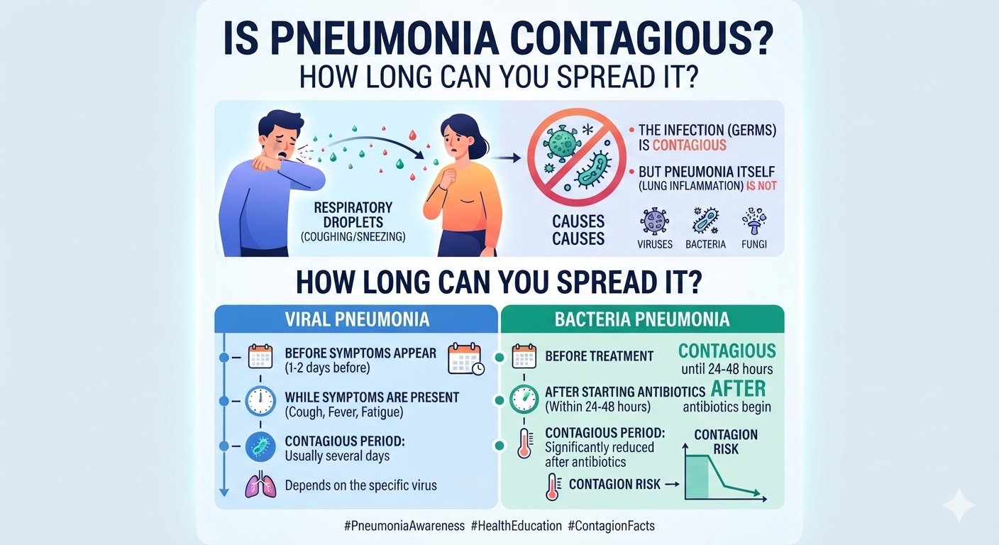 Is Pneumonia Contagious? How Long Can You Spread It?