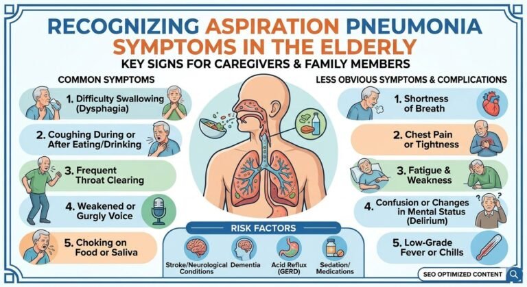 Aspiration Pneumonia Symptoms in the Elderly: What Families Need to Watch For