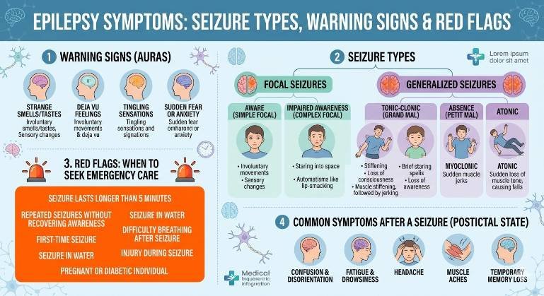 Epilepsy Symptoms: Seizure Types, Warning Signs & Red Flags