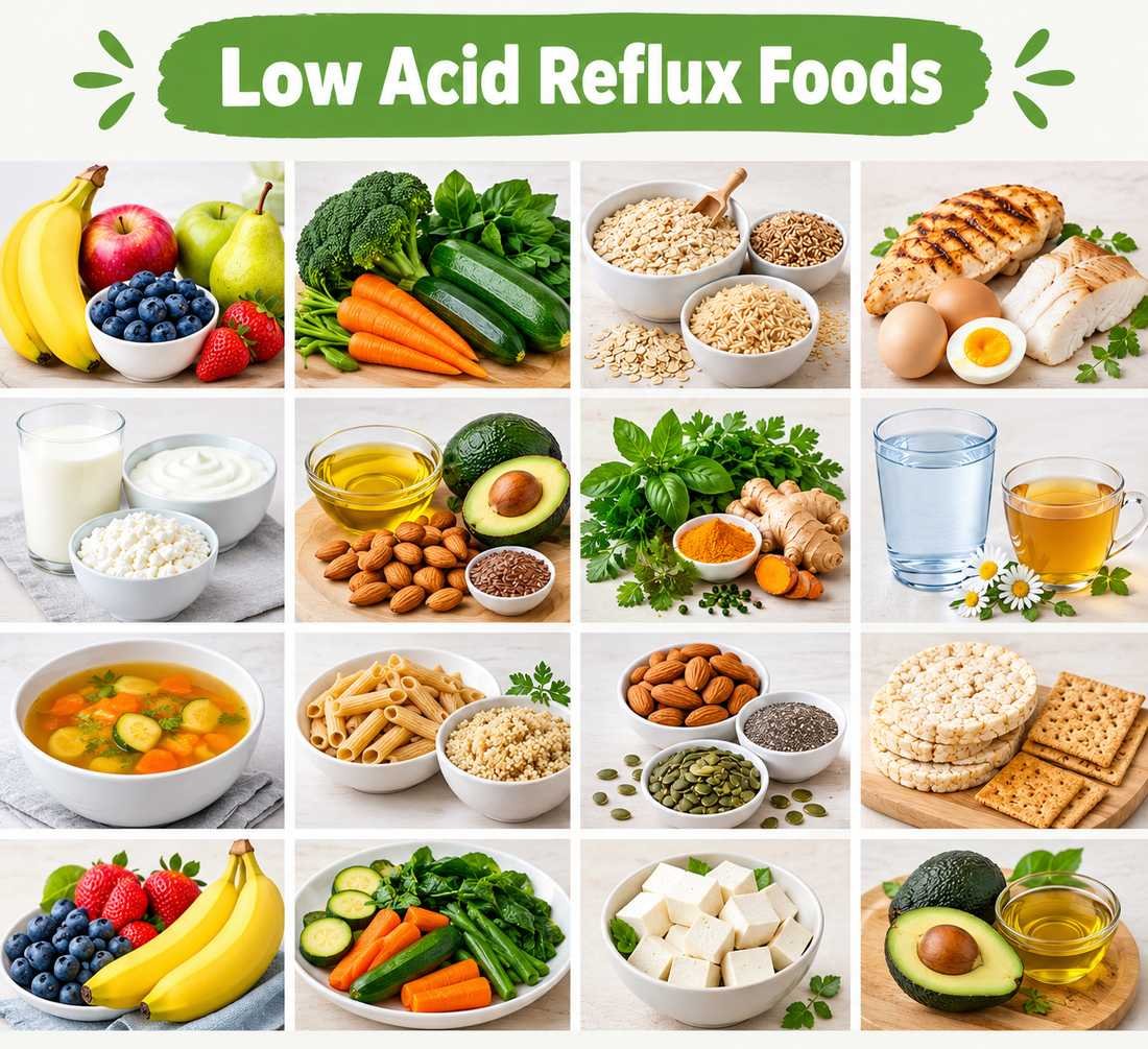 25 Best Low Acid Reflux Foods to Relieve Heartburn Naturally